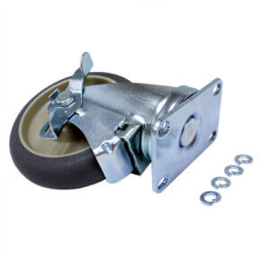 5 DIA. PLATE CASTER W/BRAKE (FOR INSULATED CABINETS) product